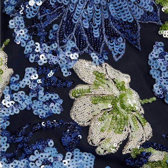 Lela Rose Embroidered Tulle Column Dress size 4 - Picture 4 of 4